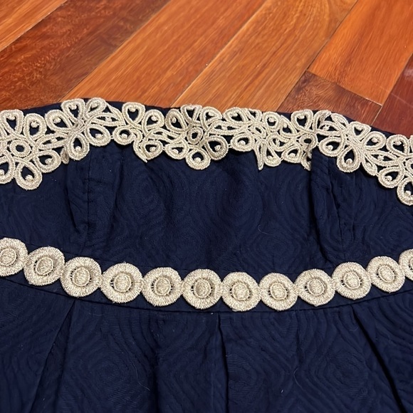 🌸 Lilly Pulitzer Betsey Strapless Dress Jacquard Size 4 - Picture 2 of 8